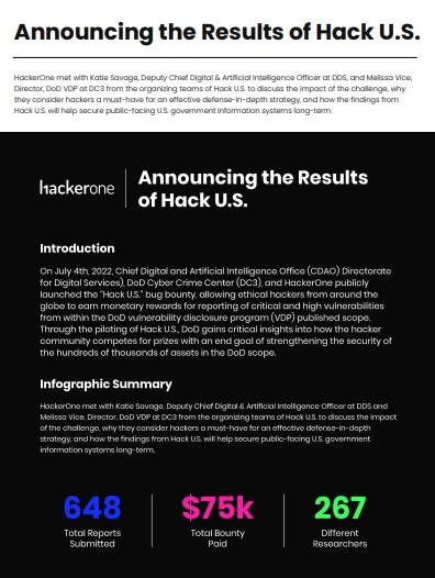 Announcing the Results of the Hack US