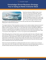 Knowledge-Driven Business Strategy: You’re Going to Need A Smarter Boat
