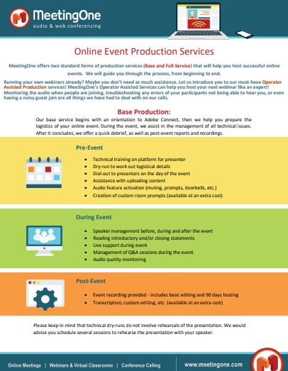 Online Event Production Services
