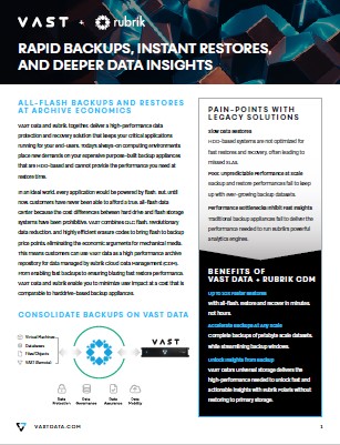 VAST + Rubrik Solution Brief