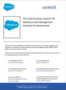 The Total Economic Impact Of Salesforce Case Management Solutions For Government