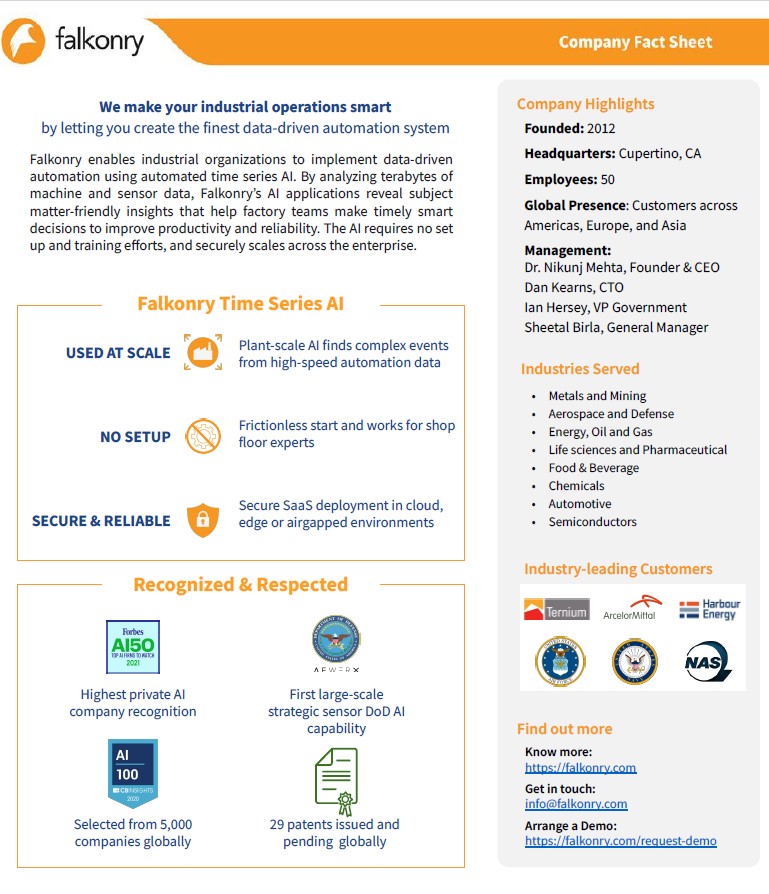 Falkonry Fact Sheet