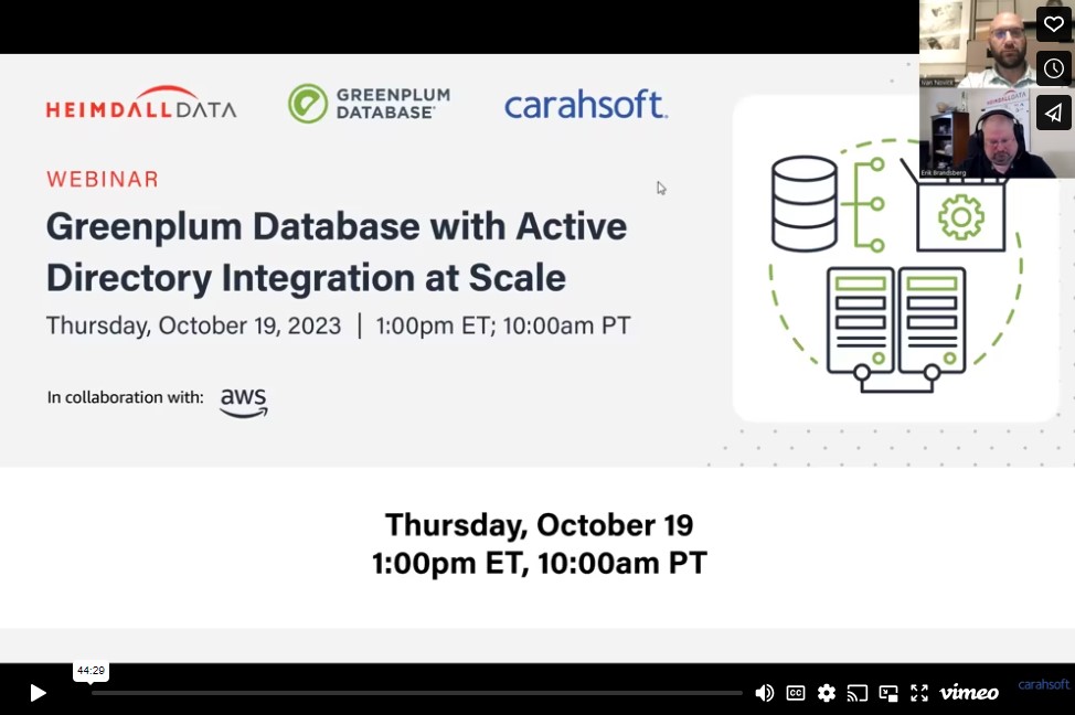 Greenplum Database with Active Directory Integration at Scale