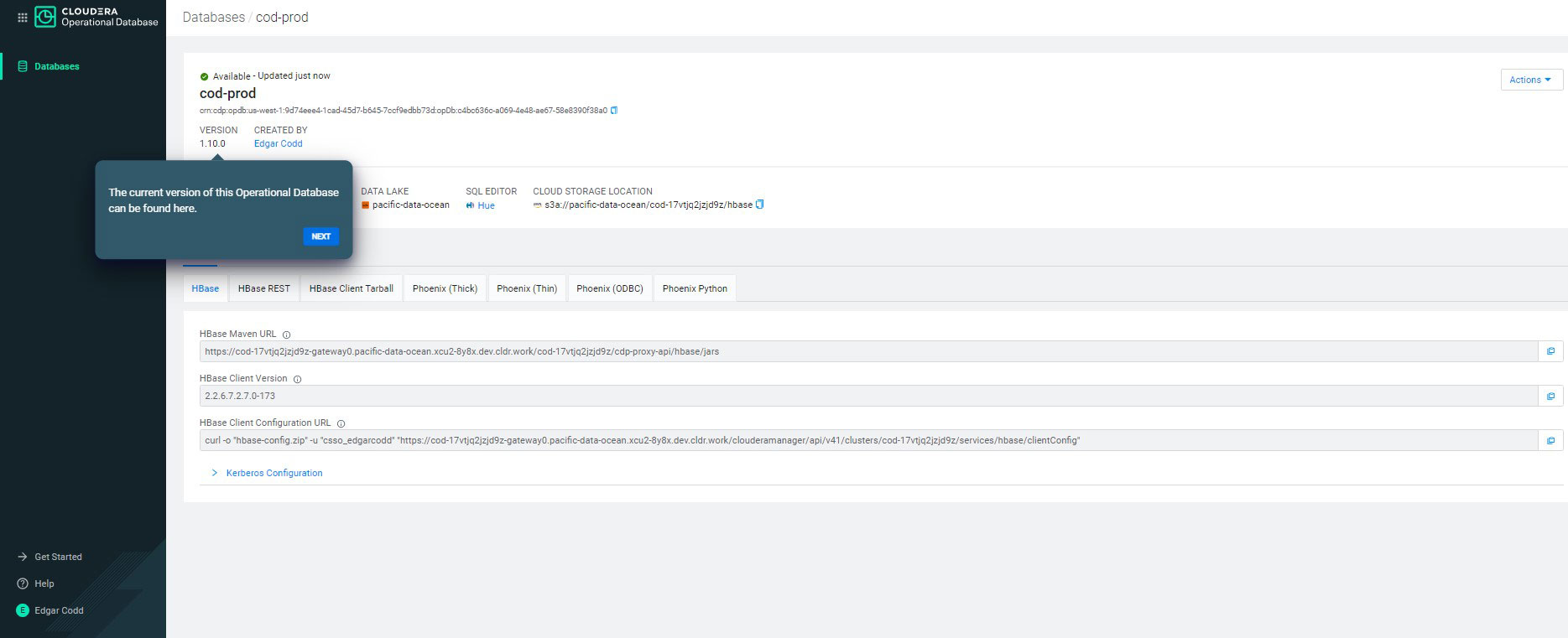 CDP Operational Database