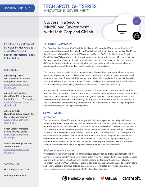 Tech Spotlight - GitLab & HashiCorp: Secure MultiCloud Environment