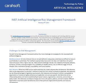 NIST Artificial Intelligence Risk Management Framework