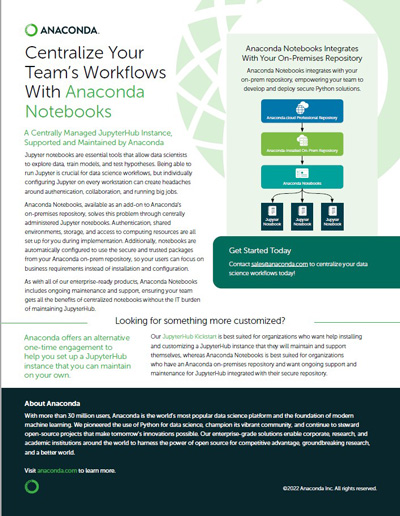 Centralize Your Team’s Workflows With Anaconda Notebooks