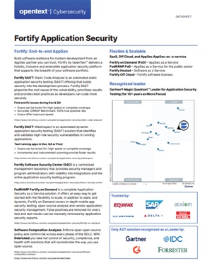 Fortify Application Security