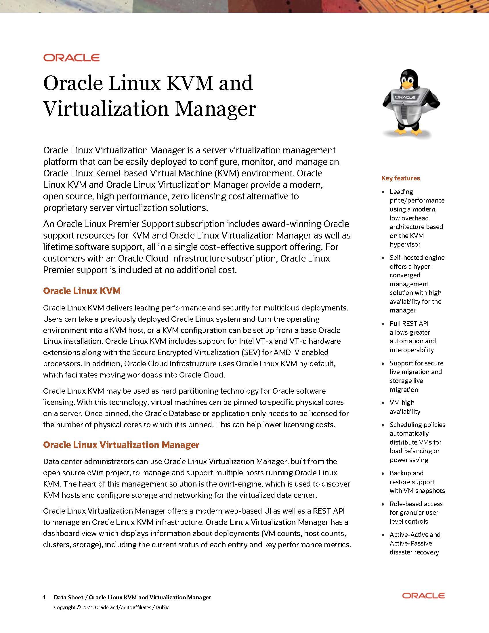 Oracle Linux KVM and Virtualization Manager