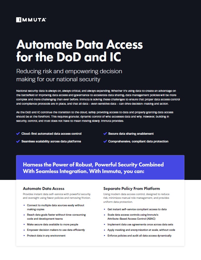 Automate Data Access for the DoD and IC