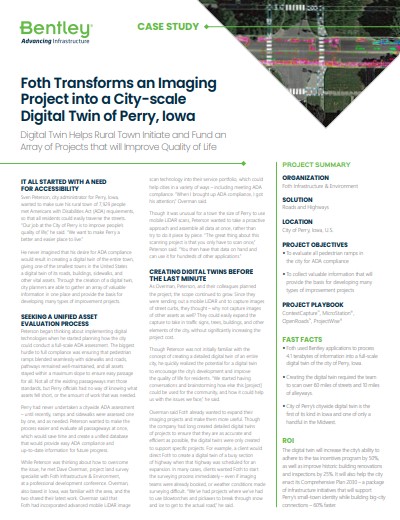Foth Transforms an Imaging Project into a City-scale Digital Twin of Perry, Iowa