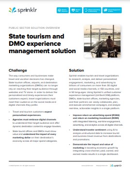 Sprinklr State Tourism & DMO CXM Solution Overview