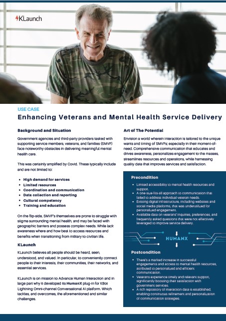 Enhancing Veterans and Mental Health Service Delivery