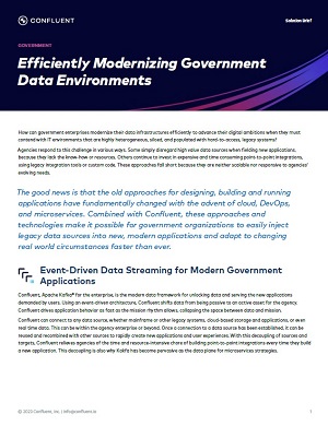 Efficiently Modernizing Government Data Environments