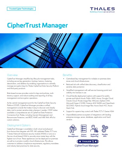 CipherTrust Manager Product Brief