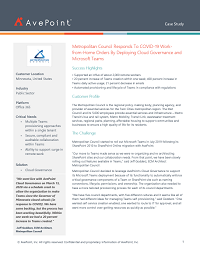 Metropolitan Council Responds To COVID-19 Work-from-Home Orders By Deploying Cloud Governance and Microsoft Teams