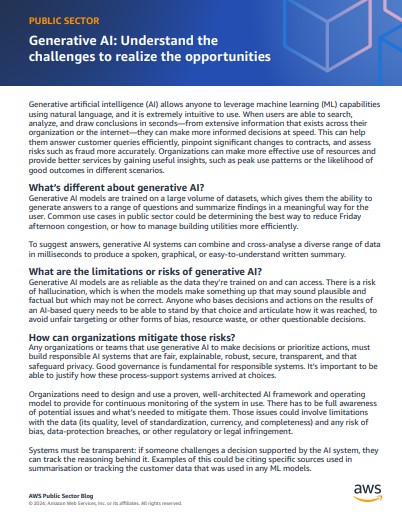 Generative AI: Understand the challenges to realize the opportunities
